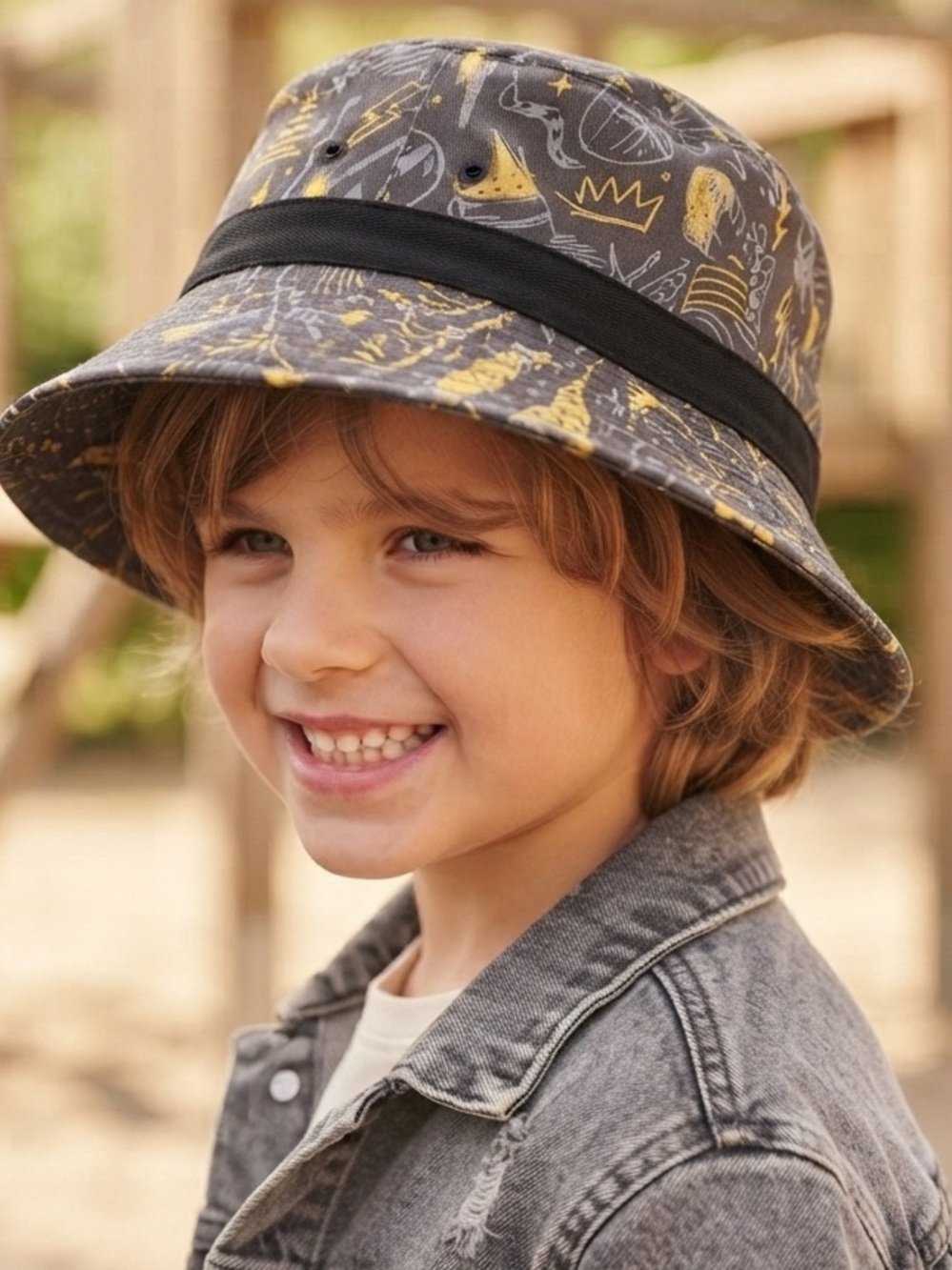 DAKINE Beach Bum Bucket Hat OS Wildside Black Multi NWT